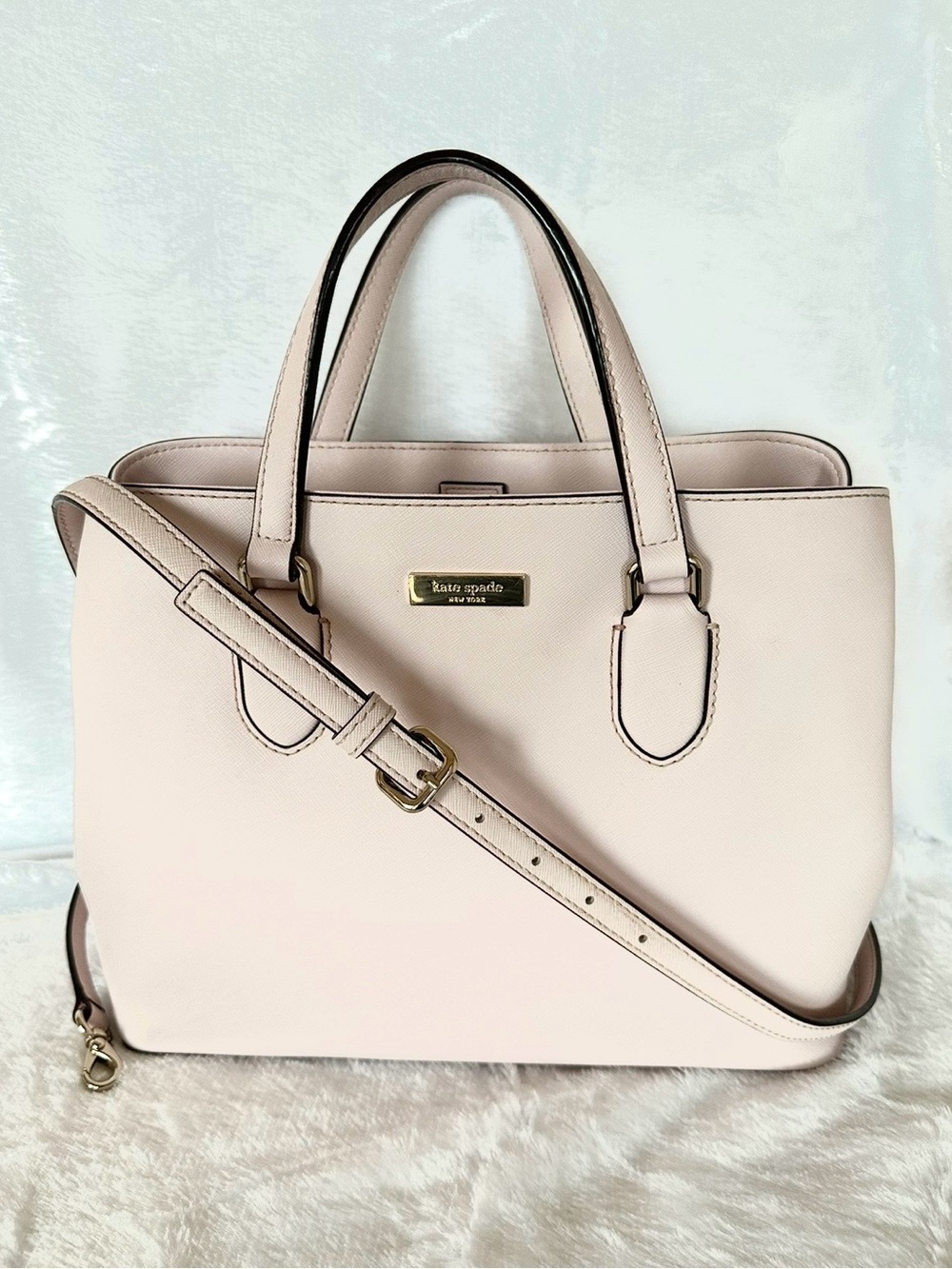 kate spade Pale Pink Structured Leather Satchel